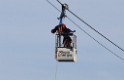 Koelner Seilbahn Gondel blieb haengen Koeln Linksrheinisch P539